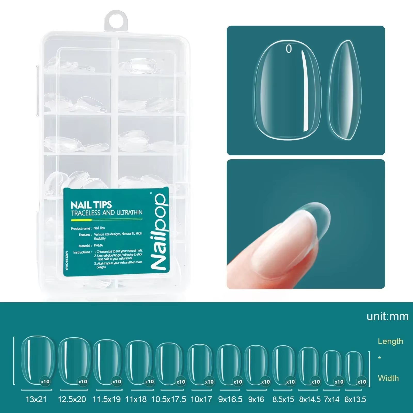 120Pcs Acrylic Nails Fake Capsule Short Almond Coffin Square Artificial Nail Extension Soft Gel Tips Accessories Tools