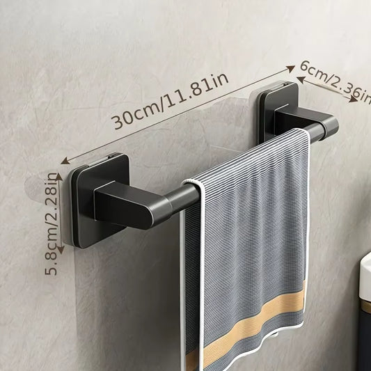 Wall Mounted Towel Rack Bathroom Storage Rack No Drilling Bathroom Horizontal Bar Towel Rack Kitchen Bathroom Accessories